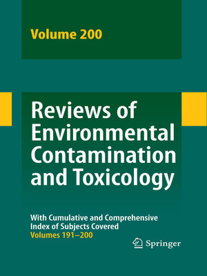 cover image of Reviews of Environmental Contamination and Toxicology 200